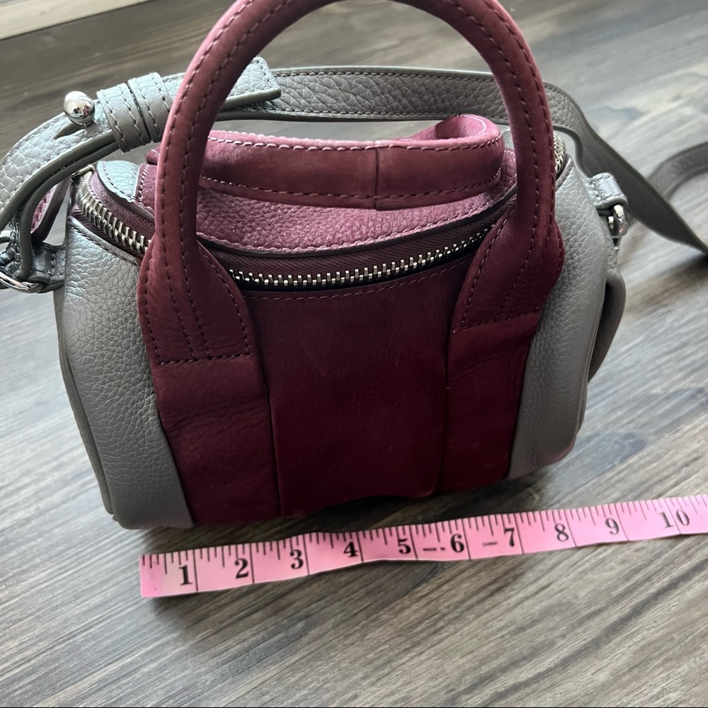 Alexander Wang Authentic Rockie Two-Toned Gray and Burgundy Crossbody Bag - Picture 15 of 16